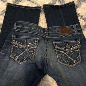 Bke brand size 28x33 distressed denim boot cut